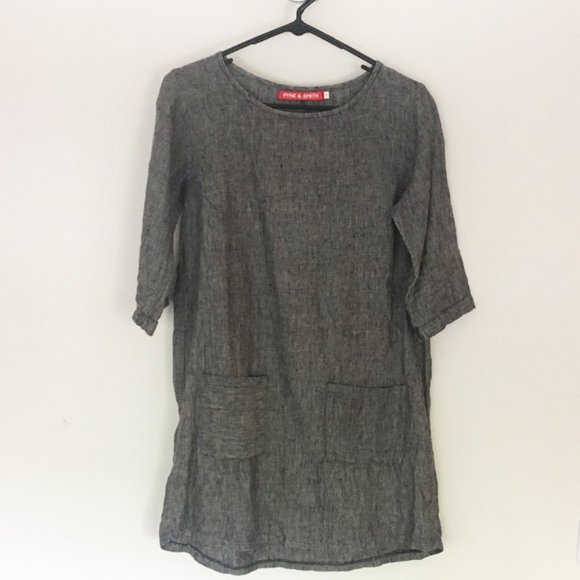 Pyne and Smith No 20 grey linen dress - Picture 2 of 3
